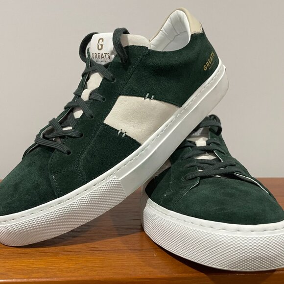 GREATS Sneakers ~ Men's Royale 2.0 Lace Up ~ Hunter Green Suede ~ Size 7 - Picture 1 of 8